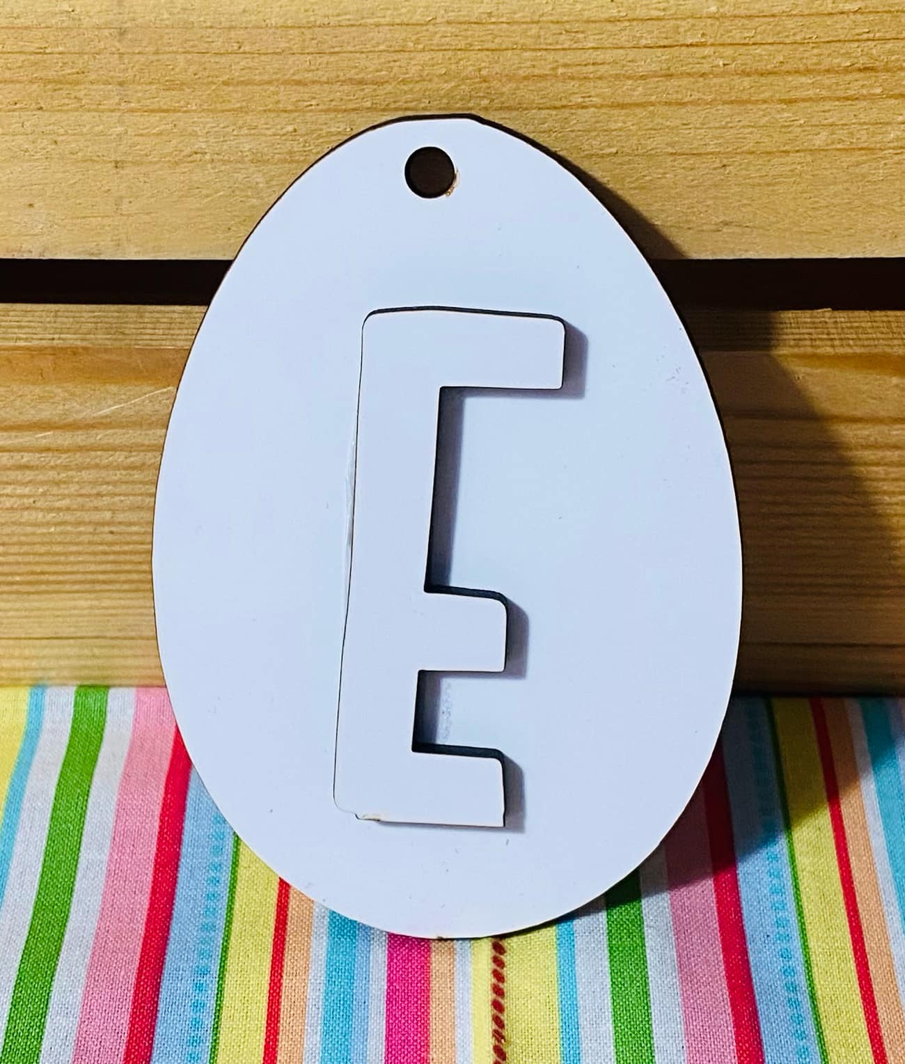 letter egg tag