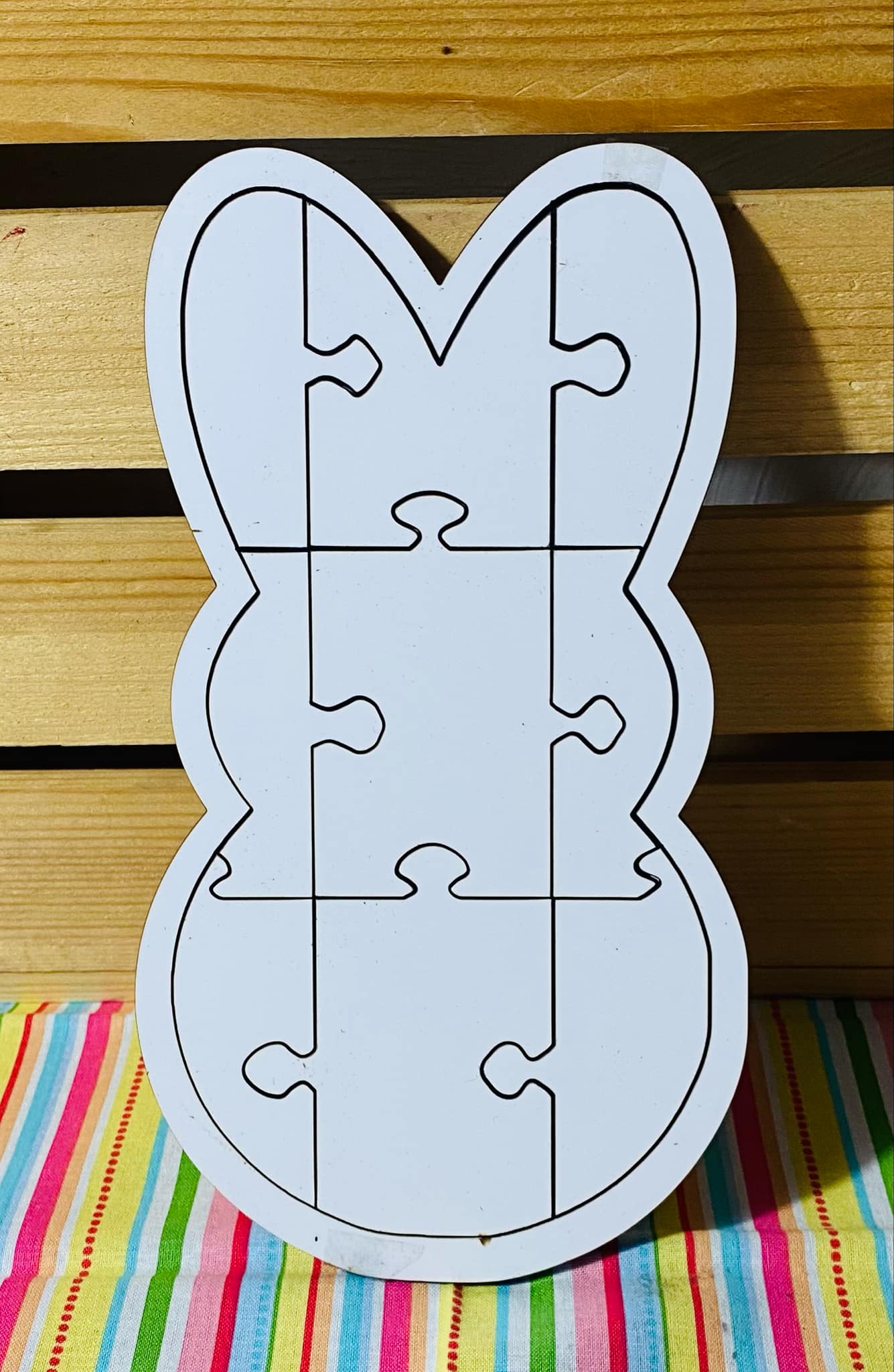 2 layer mdf bunny puzzle