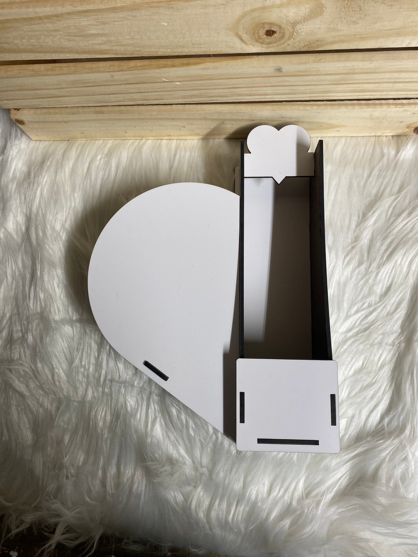 Wine bottle heart candy box blank