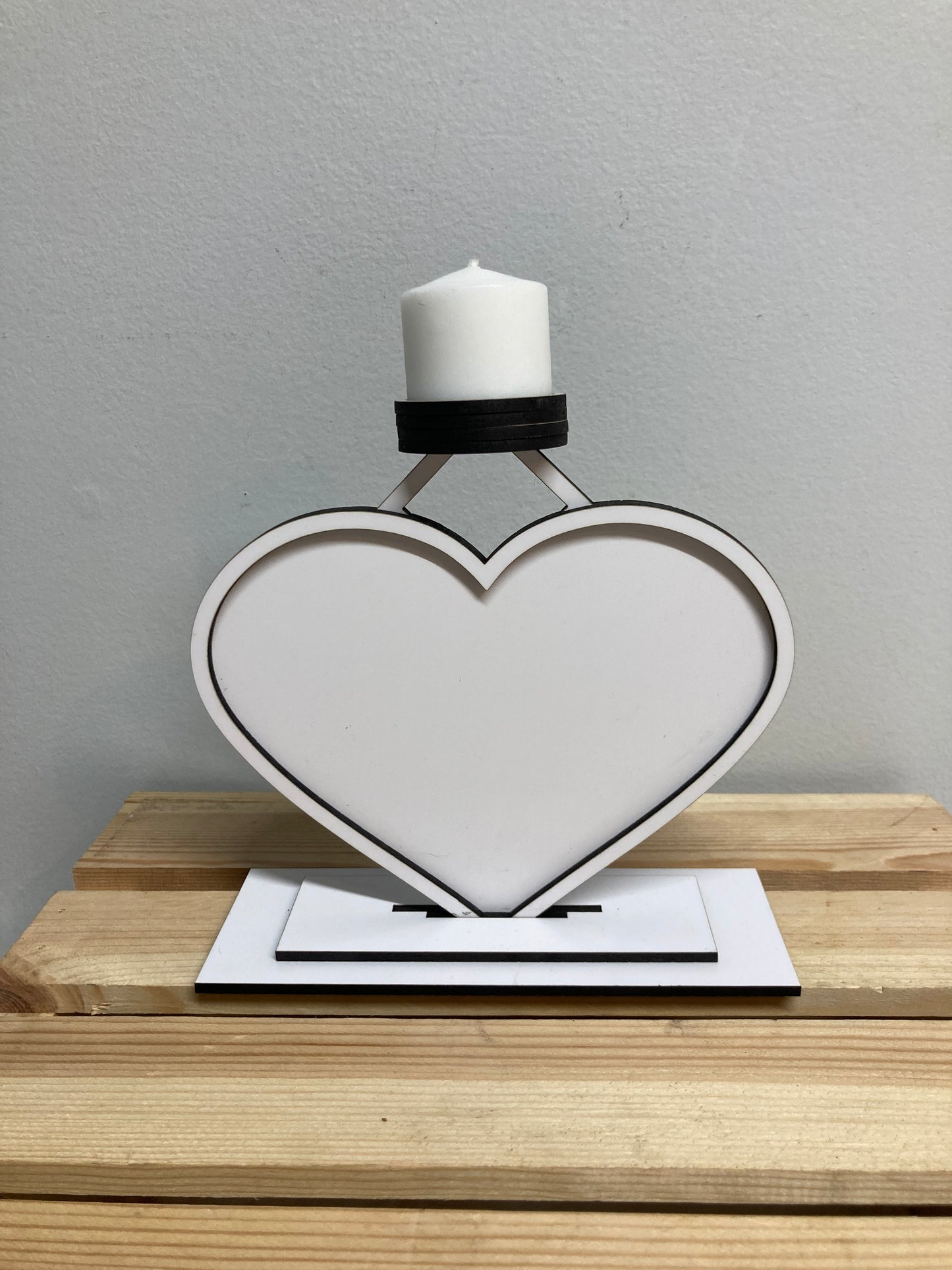 Heart candle frame