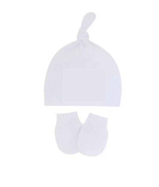 fleece baby hat & mitten combo