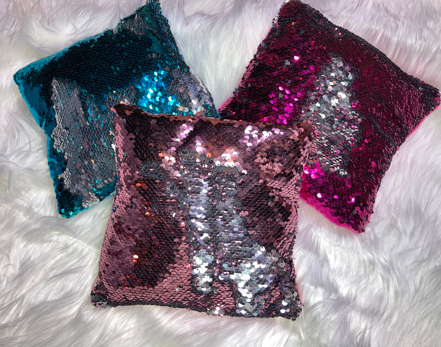 8in sequin pillow