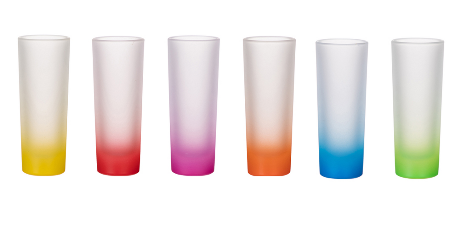 ombre frosted shot glass
