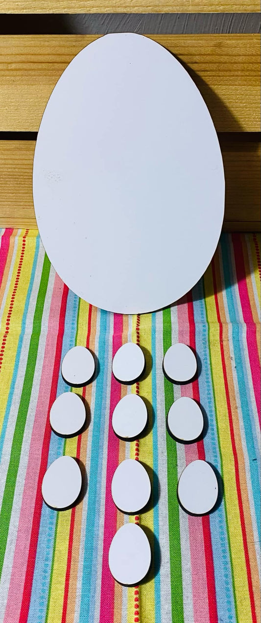 mdf egg shaped tic tac toe