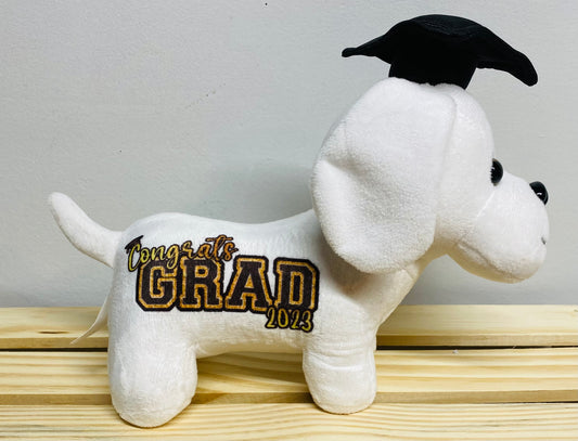 grad dog plush