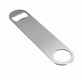 silver long handle bottle opener