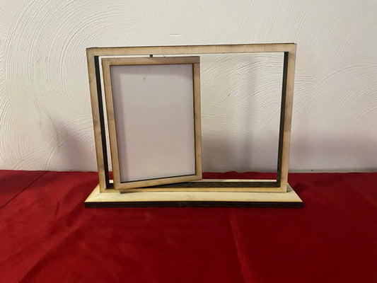 double sided stand up rotating frame