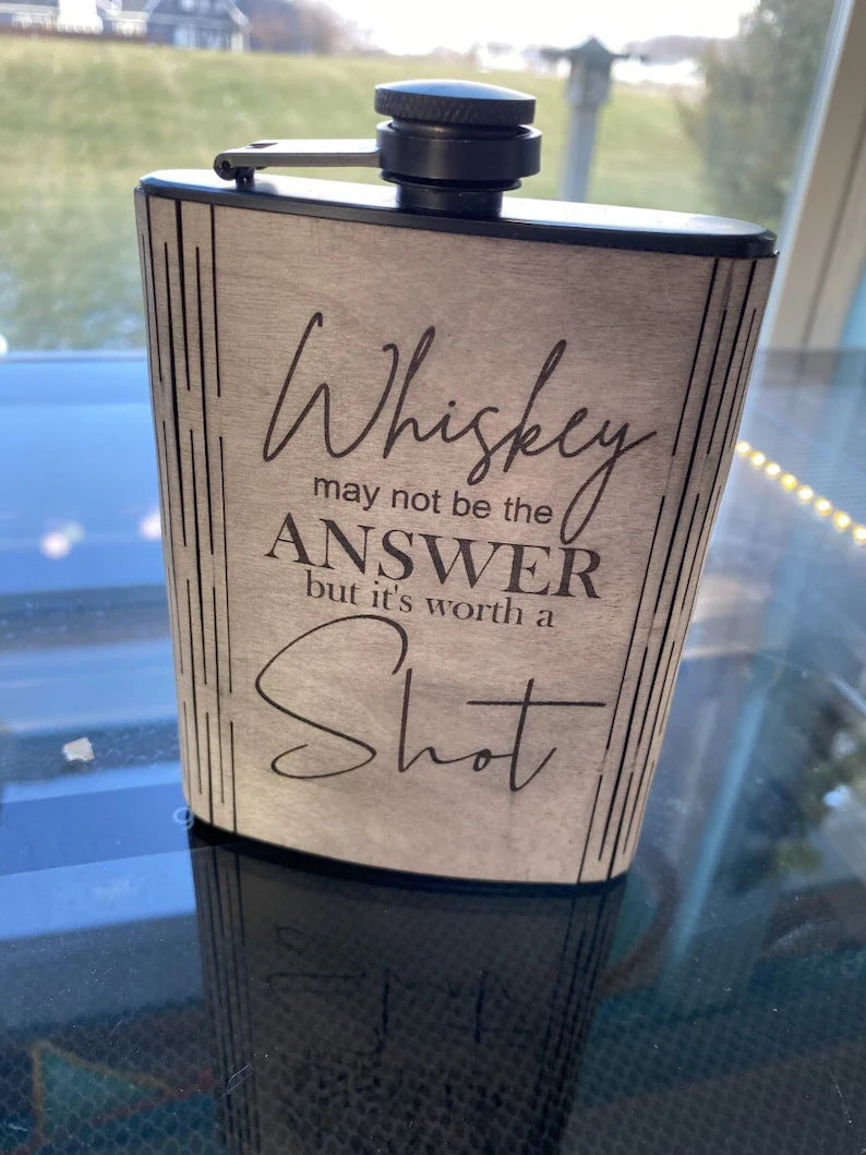 whiskey flask wrap