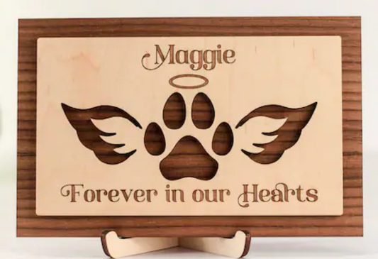 paw wing memorial plaque