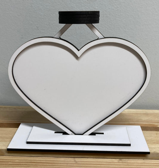 Heart candle frame