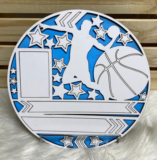 sports round plaque