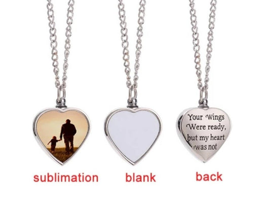 sublimation urn necklace