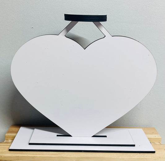 large heart candle holder