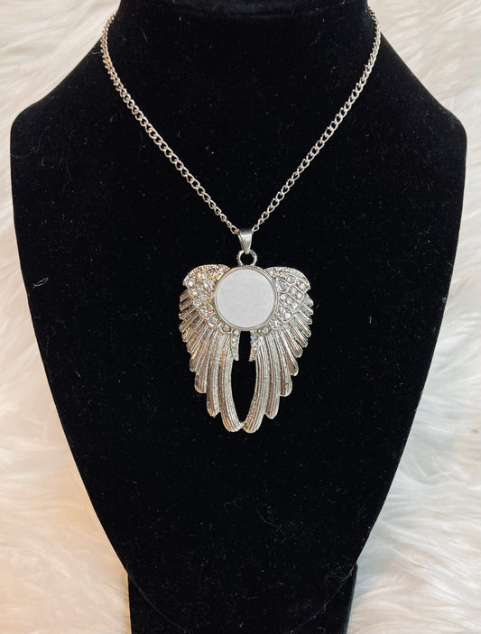 bling wing necklace