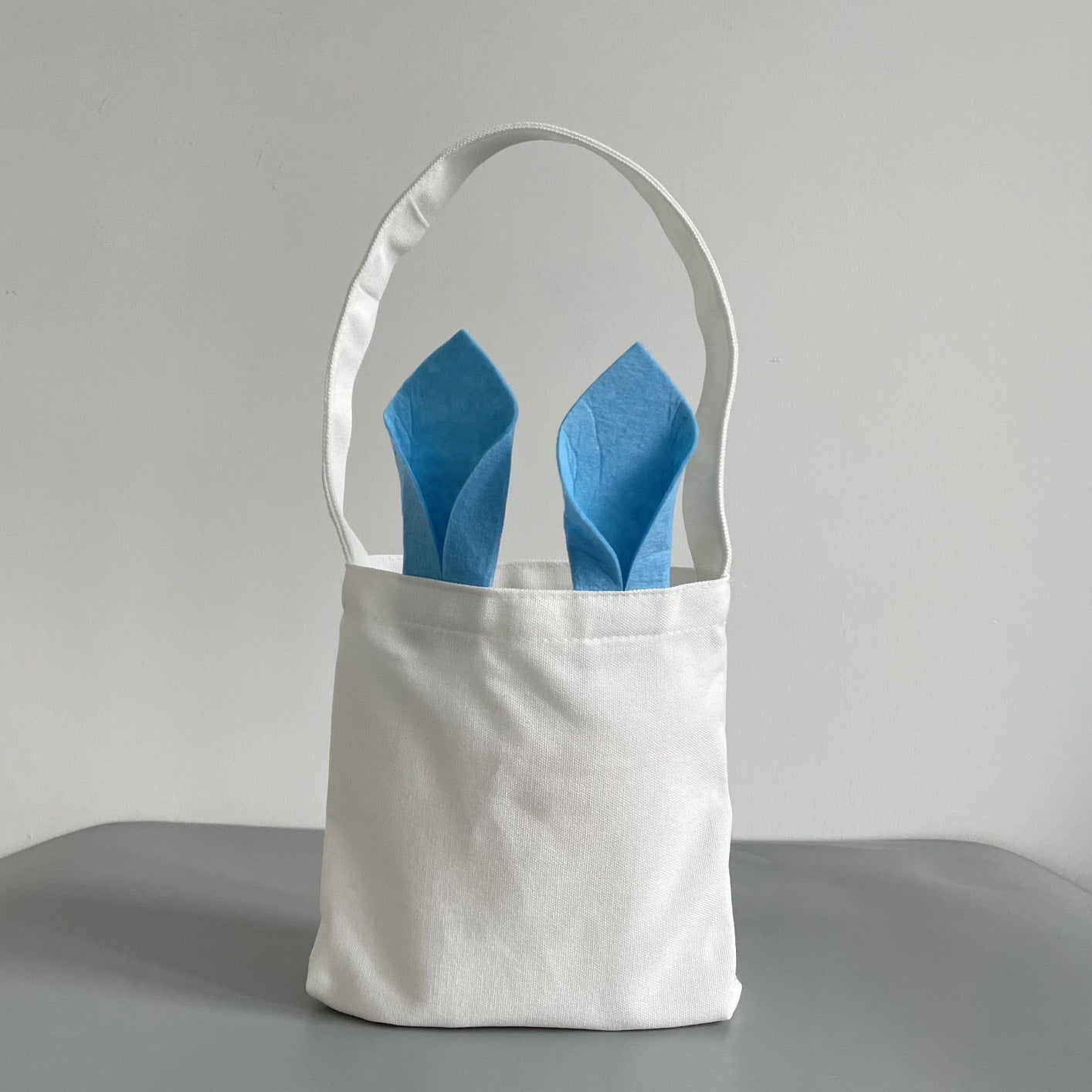 white linen easter bag