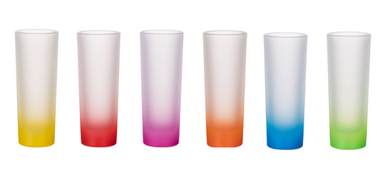 ombre frosted shot glass